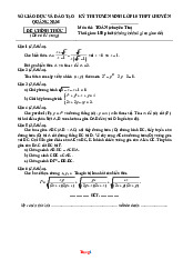 Đề Thi Tuyển Sinh 10 Môn Toán Chuyên Tin Sở GD Quảng Nam 2025-2026 Có Đáp Án