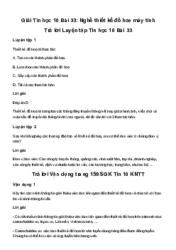 Tin học 10 Bài 33: Nghề thiết kế đồ hoạ máy tính | Kết Nối Tri Thức