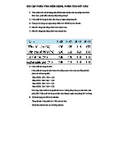 BÀI TẬP PHÂN TÍCH BIẾN ĐỘNG VÀ KẾT CẤU TÀI CHÍNH 20X0-20X3