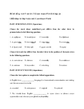 Đề thi học kỳ 1 môn Tiếng Anh lớp 9 năm học 2024 - 2025 | Bộ sách I Learn Smart World