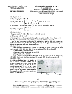 Đề tuyển sinh vào lớp 10 môn Toán năm 2022 – 2023 sở GD&ĐT Quảng Ninh