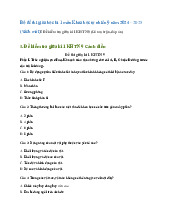 Đề thi giữa kỳ 1 KHTN 9 năm học 2024-2025 | Môn Hóa học đại cương | Đại học Điện lực