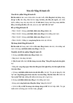 Tóm tắt Nắng đã hanh rồi Ngữ Văn 10 sách Chân Trời sáng Tạo