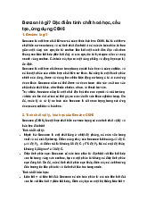 Benzen là gì? Đặc điểm tính chất hoá học, cấu tạo, ứng dụng C6H6