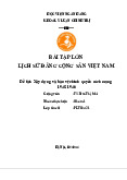 Bài tập lớn: Xây dựng và bảo vệ chính quyền cách mạng 1945-1946 môn Lịch sử Đảng Cộng sản Việt Nam | Học viện Ngân hàng