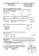 Đề cuối học kỳ 1 Toán 7 năm 2024 – 2025 trường THCS Nguyễn Thị Thập – TP HCM