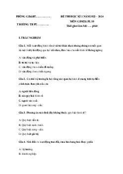 Đề thi học kì 1 môn Giáo dục Kinh tế và Pháp luật 10 sách Kết nối tri thức với cuộc sống đề 3