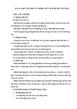 Giáo án Khoa học lớp 4 Bài 14 | Cánh diều