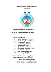 Quy định pháp luật về tội phạm | Bài tập môn Nghiên cứu khoa học