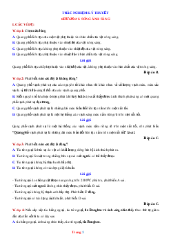 TOP 60 câu trắc nghiệm lý thuyết Sóng ánh sáng vật lí 12 có đáp án và lời giải