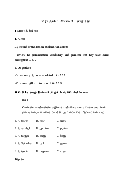 Giải Tiếng Anh 6 Review 3: Language | Global Success