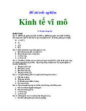 TOP 240 câu hỏi trắc nghiệm có đáp án đề thi Kinh tế vĩ mô | Trường Đại học Phenikaa