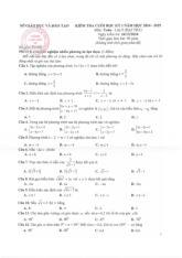 Đề cuối học kỳ 1 Toán 9 năm 2024 – 2025 sở GD&ĐT Bình Dương