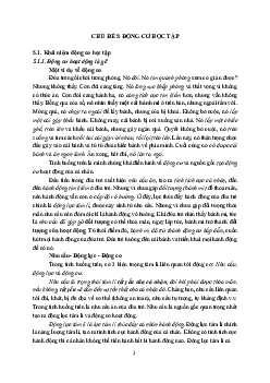 Chủ đề 5: Động cơ học tập | Đại học Sư Phạm Hà Nội