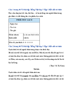 Giải VBT Tiếng Việt lớp 3 Bài 20: Trò chuyện cùng mẹ | Kết nối tri thức
