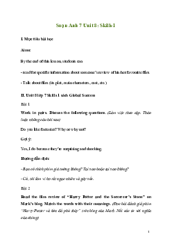 Giải Tiếng Anh 7 Unit 8: Skills 1 | Global Success