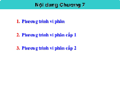 Bài giảng Chương 7: Phương trình vi phân - Giải tích 2 | Trường Đại học Công nghệ, Đại học Quốc gia Hà Nội