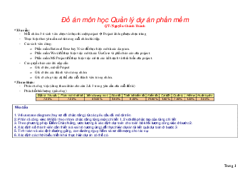 Đồ án môn học Quản lý dự án phần mềm | PTIT