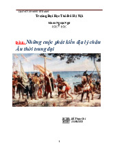 Tiểu Luận Phát Kiến Địa Lý Châu Âu | Môn Lịch sử văn minh thế giới - Đại học Thủ đô Hà Nội