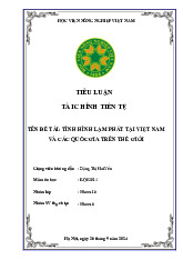 Tình Hình Lạm Phát Tại Việt Nam Và Các Quốc Gia Trên Thế Giới  môn tài chính tiền tệ new đáp án | Học viện Nông nghiệp Việt Nam