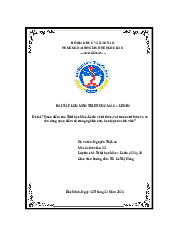Quan điểm của Triết học Mác-Lênin về tri thức, vai trò của tri thức và sự vận dụng quan điểm đó trong nghiên cứu, học tập của sinh viên - Triết học Mác Lenin| Đại học Kinh Tế Quốc Dân