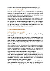 Doanh thu cận biên (marginal revenue) là gì ?