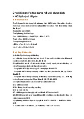 Cho 5,6 gam Fe tác dụng hết với dung dịch HNO3 (dư) có đáp án