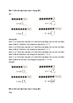 Giải vở bài tập Toán lớp 1 trang 36 sách Cánh Diều