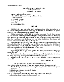 Đề thi học kì 2 môn Tiếng Việt lớp 5 trường tiểu học Trung Thạnh 2, Cần Thơ năm 2015 - 2016