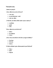 Transport Survey - Tài liệu tổng hợp