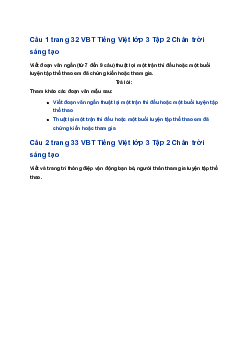 Giải Bài 4: Ngọn lửa Ô-lim-pich trang 32 VBT Tiếng Việt lớp 3 Tập 2 Chân trời sáng tạo