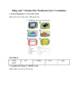 Tiếng Anh 7 Friends Plus Workbook Unit 2 Language Focus trang 15