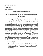Chủ đề : Tác động của FDI đến kinh tế - xã hội của Quốc gia nhận đầu tư. Liên hệ Việt Nam môn Quản trị kinh doanh | Trường Đại học Kinh doanh và Công nghệ Hà Nội