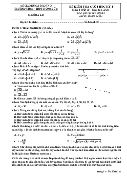 Đề cuối kỳ 1 Toán 10 năm 2023 – 2024 trường THCS – THPT Hồng Đức – TP HCM