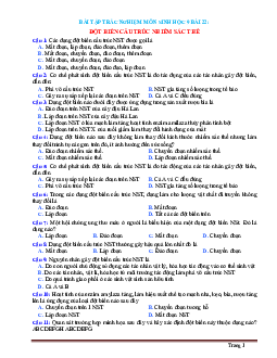 Trắc Nghiệm Sinh 9 Bài 22: Đột Biến Cấu Trúc Nhiễm Sắc Thể (Có Đáp Án)