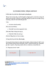 Lý thuyết và bài tập thực hành Thì quá khứ đơn (Past simple tense) môn Tiếng Anh | Trường Đại Học Sư phạm Kỹ thuật Hưng Yên