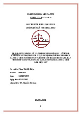 Bài thi kết thúc học phần chủ nghĩa xã hội khoa học | Trường Đại học Luật - Đại học Quốc gia Hà Nội