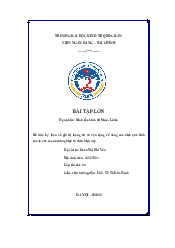 Lý luận về giá trị thặng dư và vận dụng để phát triển 1 DNTN| Đại học Kinh tế Quốc Dân