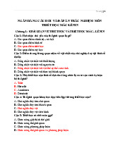 200 Câu Trắc Nghiệm Ôn Thi Cuối Kì Môn Triết Học Mác - Lênin | Đại học Cần Thơ