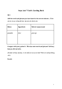 Giải Tiếng Anh 7 Unit 5: Looking Back | Global Success