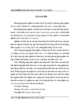 Phương pháp luận nghiên cứu khoa học