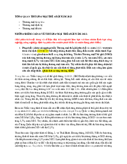 Bài phân tích "Tổng quan thương mại thế giới năm 2023"