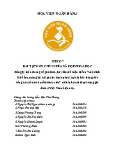 Bài tập nhóm Đề tài – Hãy làm rõ luận điểm “Gia đình là tổ ấm, mang lại các giá trị hạnh phúc, sự hài hòa trong đời sống cá nhân của mỗi thành viên” môn Chủ nghĩa xã hội khoa học | Học viện Ngân hàng