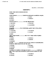 TC1 Week 5 Session 2 Handout 2: Correct Answers Exercise môn English Studies| Trường Đại học Thăng Long