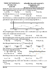 Đề giữa học kỳ 1 Toán 12 năm 2024 – 2025 trường THPT Thống Nhất A – Đồng Nai