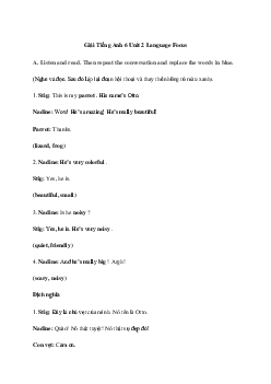 Tiếng Anh 6 Unit 2: Language Focus | Explorer English