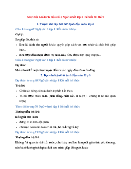 Soạn bài Gió lạnh đầu mùa | Ngữ Văn 6 Kết Nối Tri Thức