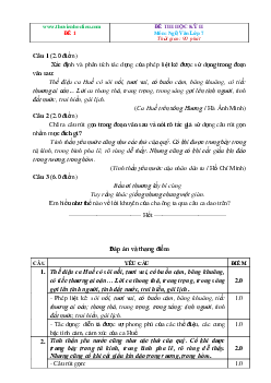 TOP 14 đề thi học kỳ 2 Ngữ Văn lớp 7 (có đáp án chi tiết)