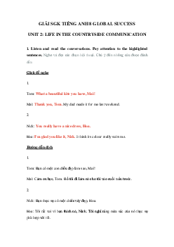 Tiếng Anh 8 unit 2 Communication trang 22 23 Global success