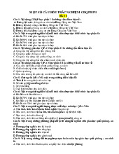 TÀI LIỆU SƯU TẦM. MỘT SỐ CÂU HỎI TRẮC NGHIỆM GDQP HP1